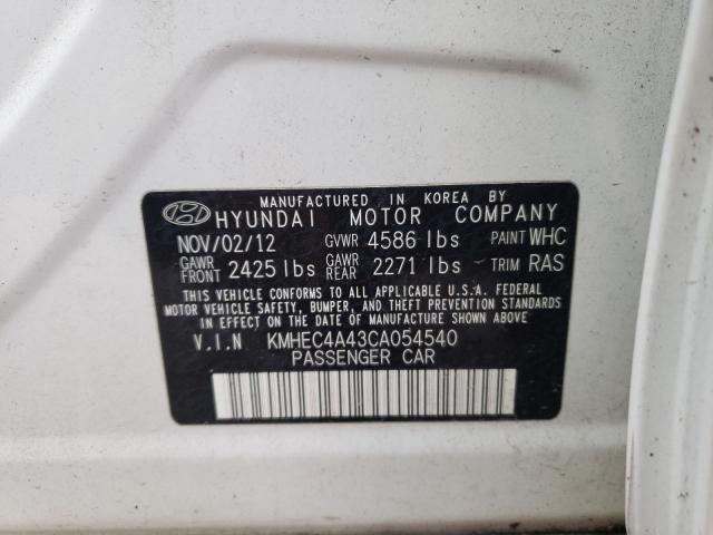 Photo 10 from auction – 2012 HYUNDAI SONATA HYB with VIN KMHEC4A43CA054540