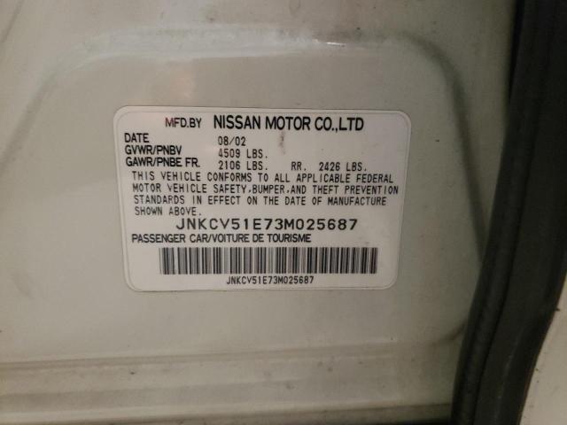 Photo 10 from auction – 2003 INFINITI G35 with VIN JNKCV51E73M025687