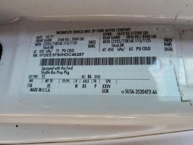 Photo 10 from auction – 2017 FORD ECONOLINE with VIN 1FDEE3FS0HDC46287