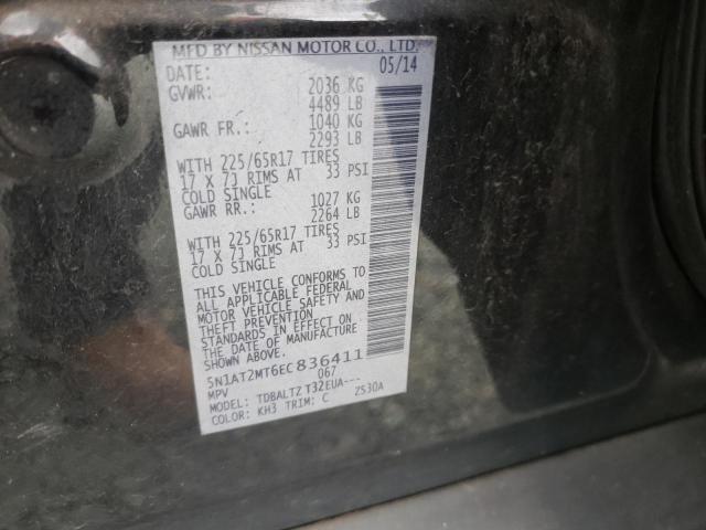 Photo 10 from auction – 2014 NISSAN ROGUE S with VIN 5N1AT2MT6EC836411