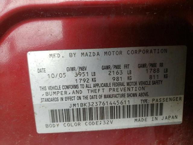 Photo 10 from auction – 2006 MAZDA 3 S with VIN JM1BK323761445611