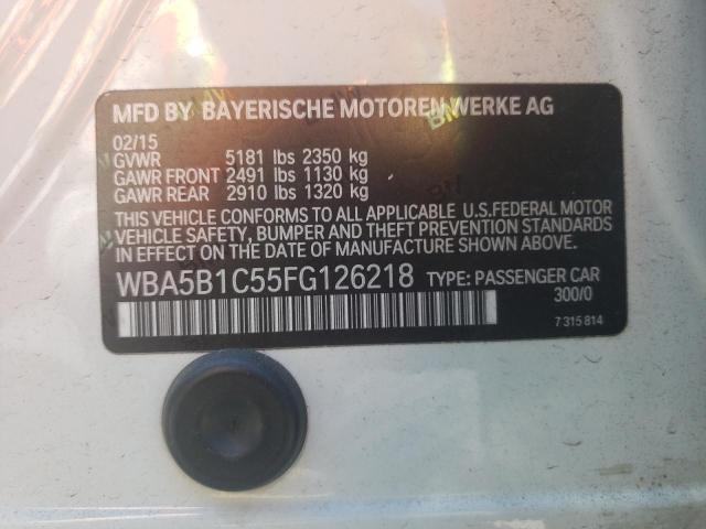 Photo 10 from auction – 2015 BMW 535 I with VIN WBA5B1C55FG126218