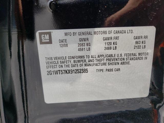 Photo 10 from auction – 2009 CHEVROLET IMPALA 1LT with VIN 2G1WT57KX91252385