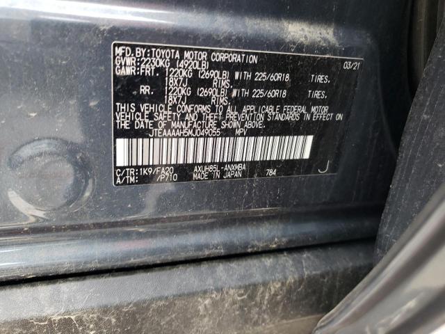 Photo 10 from auction – 2021 TOYOTA VENZA LE with VIN JTEAAAAH5MJ049055