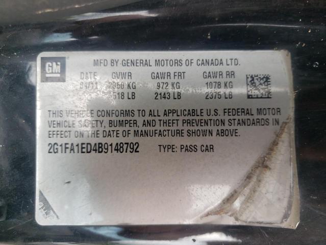 Photo 10 from auction – 2011 CHEVROLET CAMARO LS with VIN 2G1FA1ED4B9148792