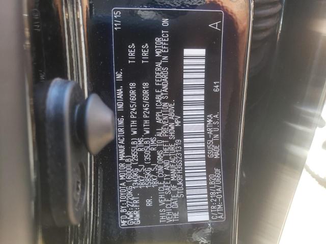 Photo 10 from auction – 2016 TOYOTA HIGHLANDER with VIN 5TDJKRFH3GS231319