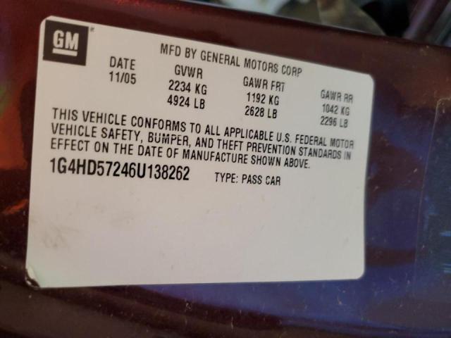 Photo 10 from auction – 2006 BUICK LUCERNE CX with VIN 1G4HD57246U138262