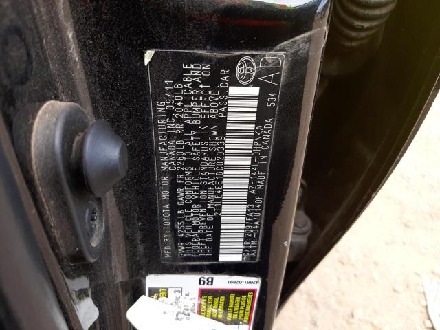 Photo 10 from auction – 2011 TOYOTA COROLLA MA with VIN 2T1LE4EE1BC020339