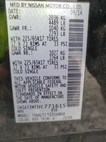 Photo 10 from auction – 2015 NISSAN ROGUE S with VIN 5N1AT2MT1FC771615