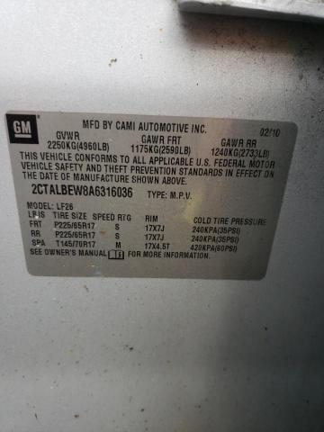 Photo 10 from auction – 2010 GMC TERRAIN SL with VIN 2CTALBEW8A6316036