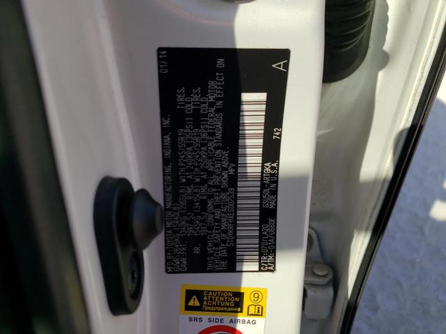 Photo 10 from auction – 2014 TOYOTA HIGHLANDER with VIN 5TDYKRFHXES007539