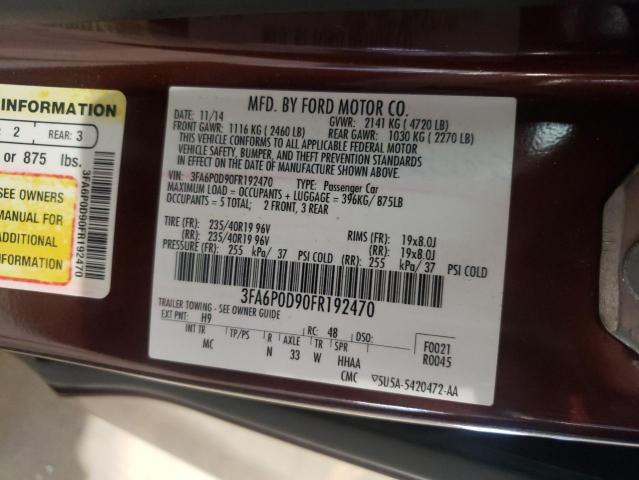 Photo 10 from auction – 2015 FORD FUSION TIT with VIN 3FA6P0D90FR192470