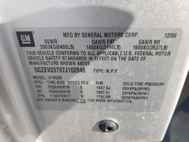 Photo 10 from auction – 2007 SATURN OUTLOOK XR with VIN 5GZEV23707J102848