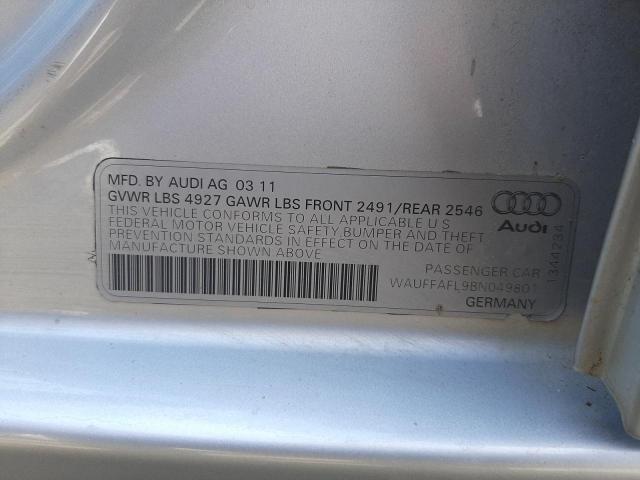 Photo 10 from auction – 2011 AUDI A4 PREMIUM with VIN WAUFFAFL9BN049801
