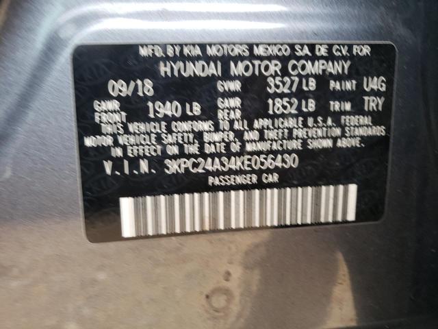 Photo 10 from auction – 2019 HYUNDAI ACCENT SE with VIN 3KPC24A34KE056430