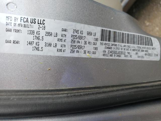 Photo 10 from auction – 2018 DODGE GRAND CARA with VIN 2C4RDGBG5JR226122