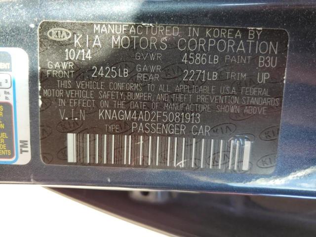 Photo 10 from auction – 2015 KIA OPTIMA HYB with VIN KNAGM4AD2F5081913