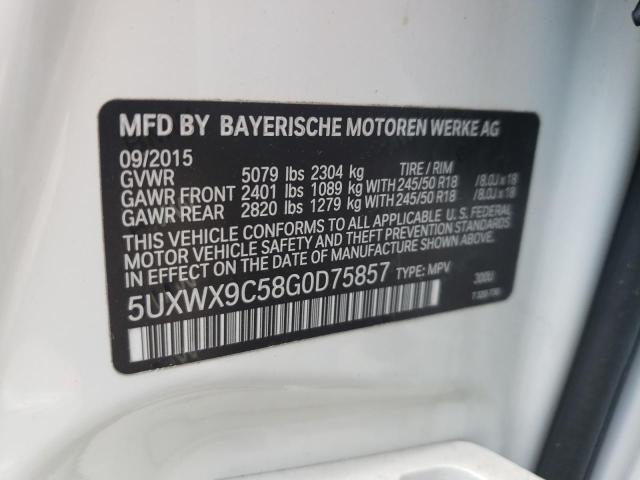 Photo 10 from auction – 2016 BMW X3 XDRIVE2 with VIN 5UXWX9C58G0D75857