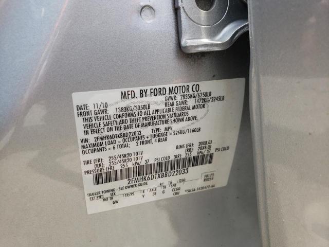 Photo 10 from auction – 2011 FORD FLEX LIMIT with VIN 2FMHK6DTXBBD22033
