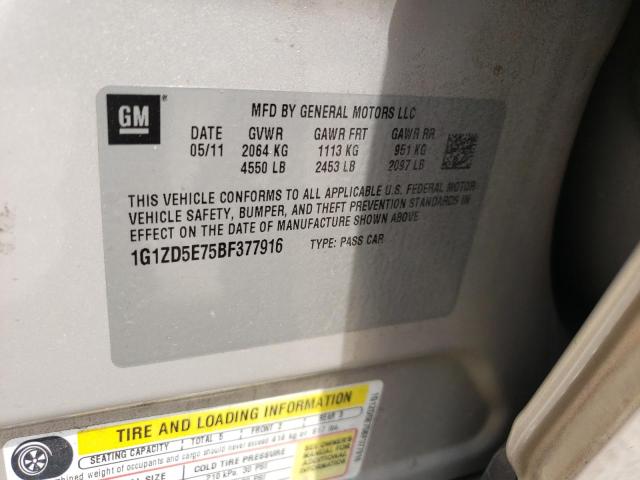 Photo 10 from auction – 2011 CHEVROLET MALIBU 2LT with VIN 1G1ZD5E75BF377916