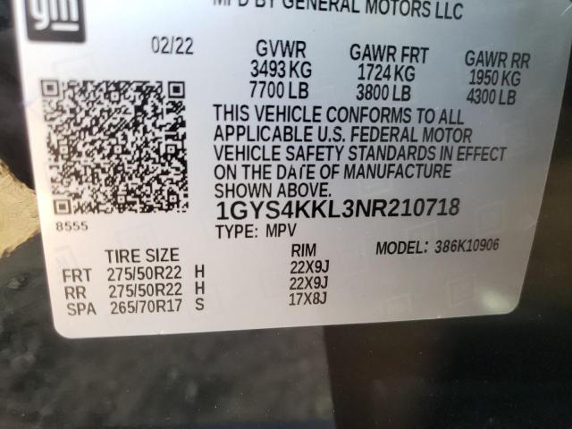 Photo 10 from auction – 2022 CADILLAC ESCALADE E with VIN 1GYS4KKL3NR210718