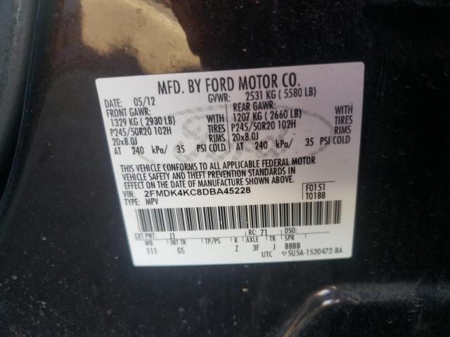 Photo 10 from auction – 2011 FORD EDGE LIMIT with VIN 2FMDK4KC8DBA45228