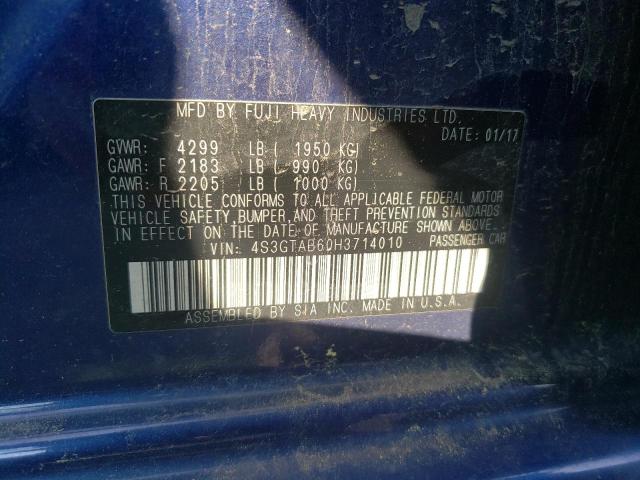 Photo 10 from auction – 2017 SUBARU IMPREZA PR with VIN 4S3GTAB60H3714010