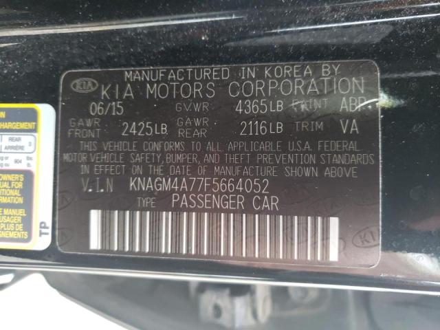 Photo 10 from auction – 2015 KIA OPTIMA LX with VIN KNAGM4A77F5664052
