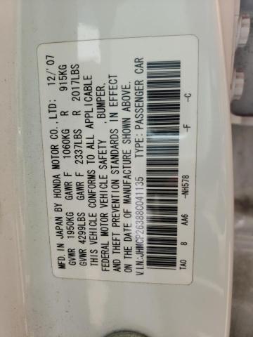 Photo 10 from auction – 2008 HONDA ACCORD LX with VIN JHMCP26388C041135