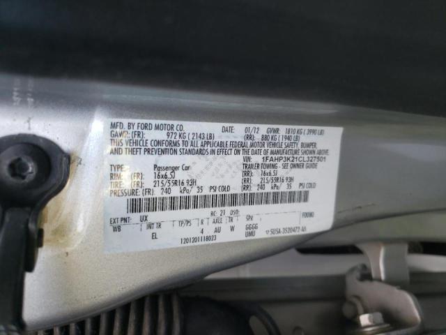 Photo 10 from auction – 2012 FORD FOCUS SE with VIN 1FAHP3K21CL327501