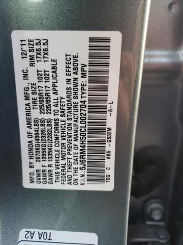 Photo 10 from auction – 2012 HONDA CR-V EX with VIN 5J6RM4H50CL002704