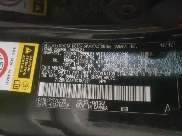 Photo 10 from auction – 2013 LEXUS RX 350 BAS with VIN 2T2BK1BA4DC187281