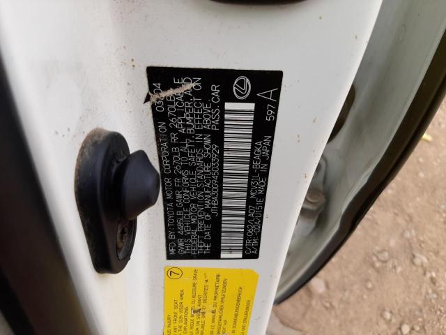 Foto 10 de la subasta – 2004 LEXUS ES 330 con VIN JTHBA30G945033929
