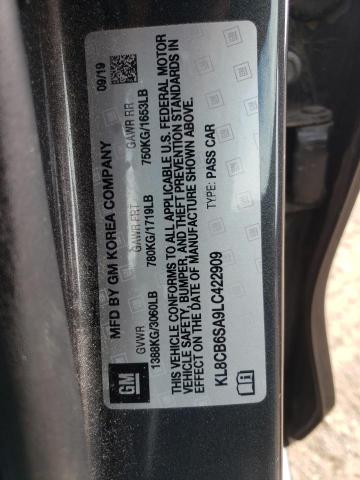 Photo 10 from auction – 2020 CHEVROLET SPARK LS with VIN KL8CB6SA9LC422909