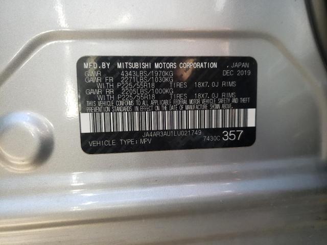 Photo 10 from auction – 2020 MITSUBISHI OUTLANDER with VIN JA4AR3AU1LU021749