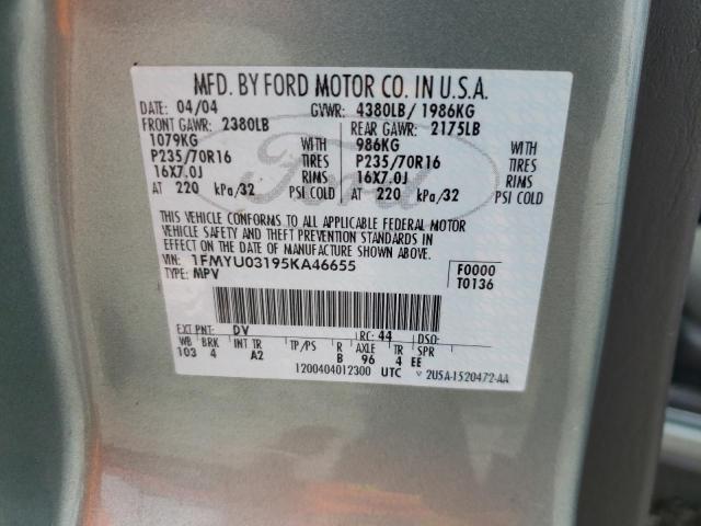 Photo 10 from auction – 2005 FORD ESCAPE XLT with VIN 1FMYU03195KA46655