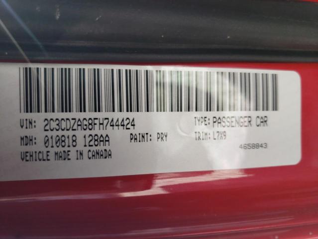 Photo 10 from auction – 2015 DODGE CHALLENGER with VIN 2C3CDZAG8FH744424