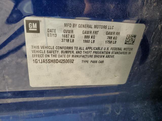 Photo 10 from auction – 2013 CHEVROLET SONIC LS with VIN 1G1JA5SH8D4250692