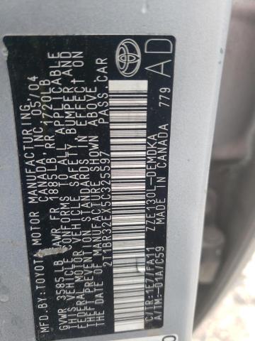 صورة رقم 10 من المزاد - 2005 TOYOTA COROLLA CE مع VIN 2T1BR32EX5C325597