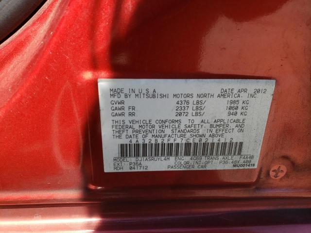 Photo 10 from auction – 2012 MITSUBISHI GALANT FE with VIN 4A32B2FF7CE021412