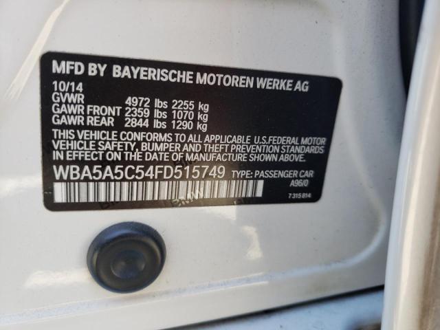Photo 10 from auction – 2015 BMW 528 I with VIN WBA5A5C54FD515749