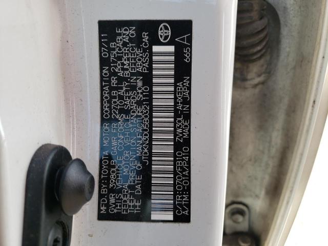 Photo 10 from auction – 2011 TOYOTA PRIUS with VIN JTDKN3DU5B0321110