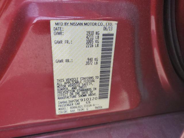 Photo 10 from auction – 2013 NISSAN ALTIMA 2.5 with VIN 1N4AL3AP7DC910120