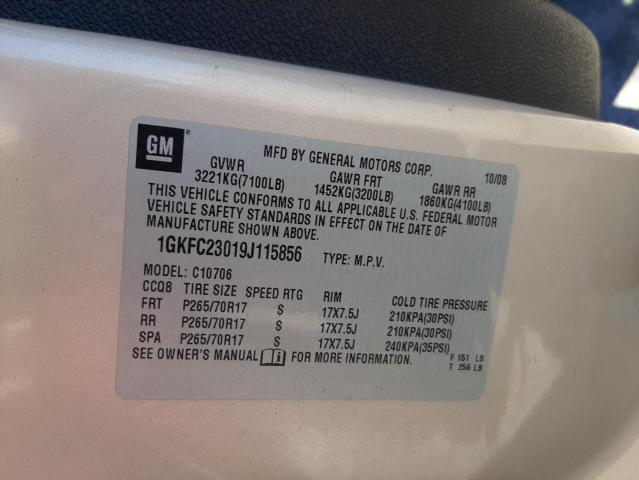 Photo 10 from auction – 2009 GMC YUKON SLE with VIN 1GKFC23019J115856