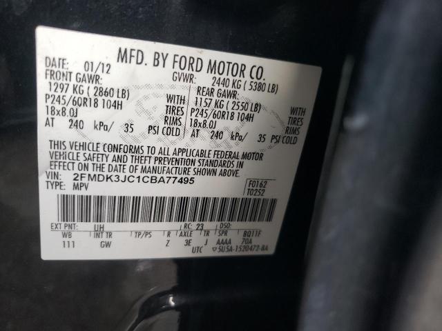 Photo 10 from auction – 2012 FORD EDGE SEL with VIN 2FMDK3JC1CBA77495