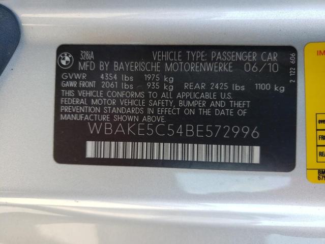 Photo 10 from auction – 2011 BMW 328 I SULE with VIN WBAKE5C54BE572996