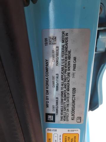 Photo 10 from auction – 2021 CHEVROLET SPARK 1LT with VIN KL8CD6SA5MC741039
