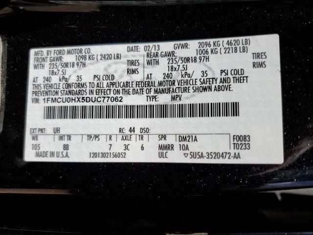 Photo 10 from auction – 2013 FORD ESCAPE SEL with VIN 1FMCU0HX5DUC77062