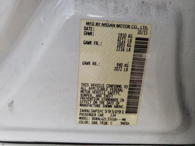 Photo 10 from auction – 2015 NISSAN ALTIMA 2.5 with VIN 1N4AL3AP1FC595091
