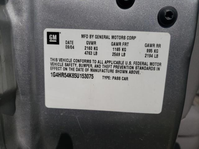 Photo 10 from auction – 2005 BUICK LESABRE LI with VIN 1G4HR54K85U153075